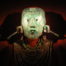 maschera di giada Maya fotografata a Città del Messico